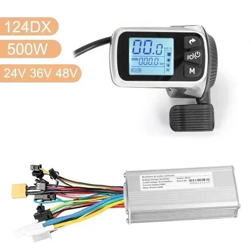 Electric Bike Brushless Controller 25A 35A with LCD Display Electric Bicycle Scooter E-bike Accessories Parts 36V 48V 750W 500W