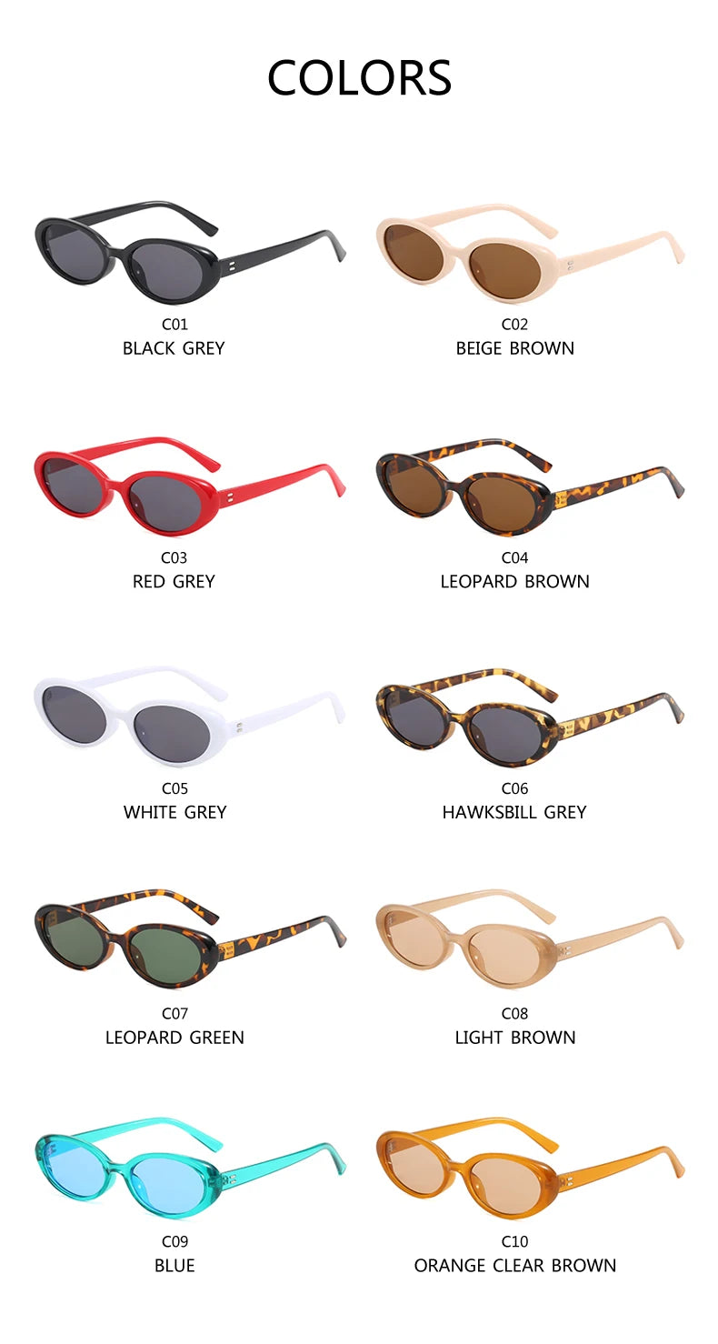 4pcs/7pc Small Oval Sun Glasses Vintage Oval Sunglasses 2024 Men Small Oval Sun Glasses Retro Fashion Women Sun Glasses Oculus ﻿