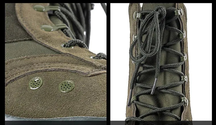 37-48 Training Boots Outdoor Hiking Climbing Shoes Green High Top Desert Boots Work Security Shoes