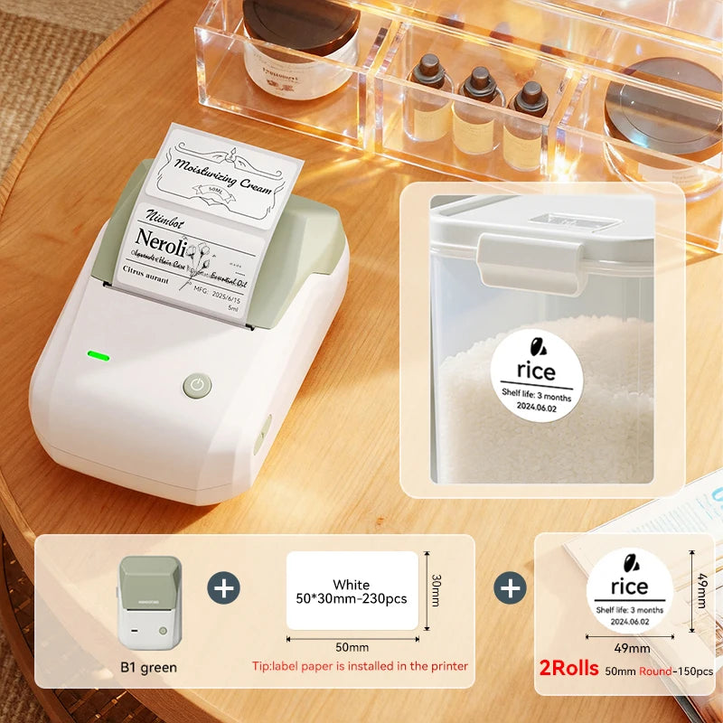 Niimbot B1/B1 PRO Thermal Label Printer Bluetooth Pocket Label Maker Barcode QR Code Self-adhesive Sticker Labeling Machine