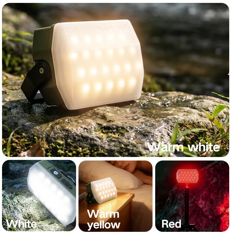 Outdoor camping lights, portable camping tents, camping work lights, atmosphere hanging lights, long-range rechargeable lighting