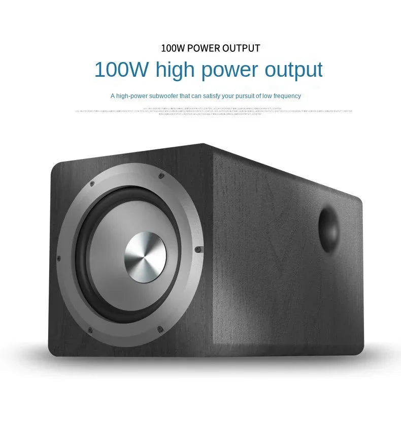 6.5 Inch Active Subwoofer Speaker High-power 100W Super Bass Home Theater Sound System for Active Speakers PC Computer TV Box
