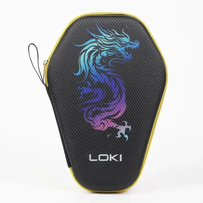LOKI-Anti-drop Table Tennis Racket Bag Pouch, Smooth Zipper, Chinese Style, Tiger Pattern Cover Storage