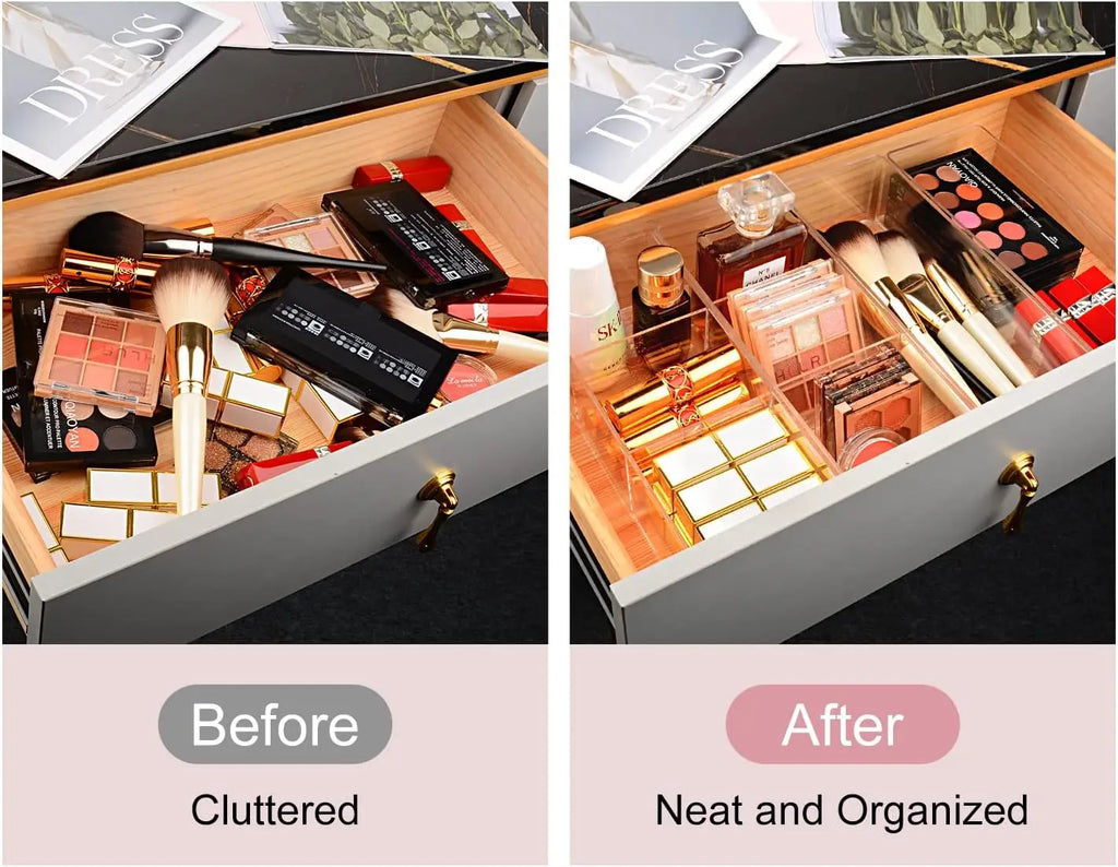 Makeup Organizer for Drawer, Makeup Organizer for Vanity, Countertop, Bathroom, Kitchen and Cabinet Storage Boxes
