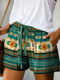 Women's Western Ethnic Resort Style Retro Casual Summer Geometric Pattern Printed Shorts