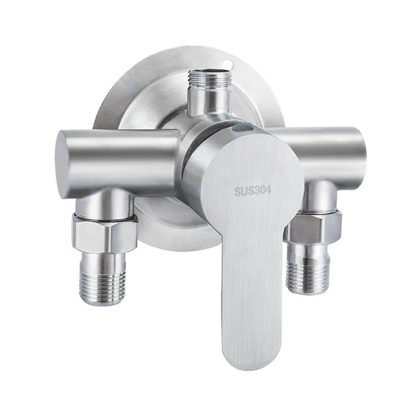 304 Stainless Steel Wall Mounted Hot Cold Shower Mixer Tap Single Handle Bathroom Faucet Accessories
