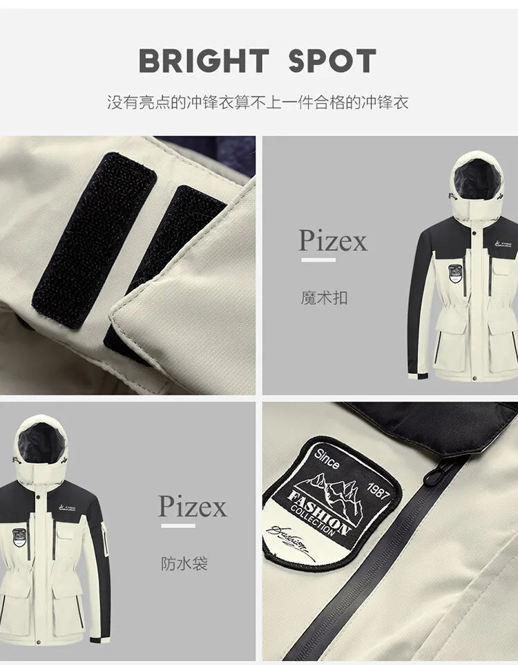 Men's Casual Warm Jackets Mens Plus Velvet Thickening Hooded Coats Ski Suit Coat Winter Jacket Men Parka 6XL 7XL 8XL Jacket
