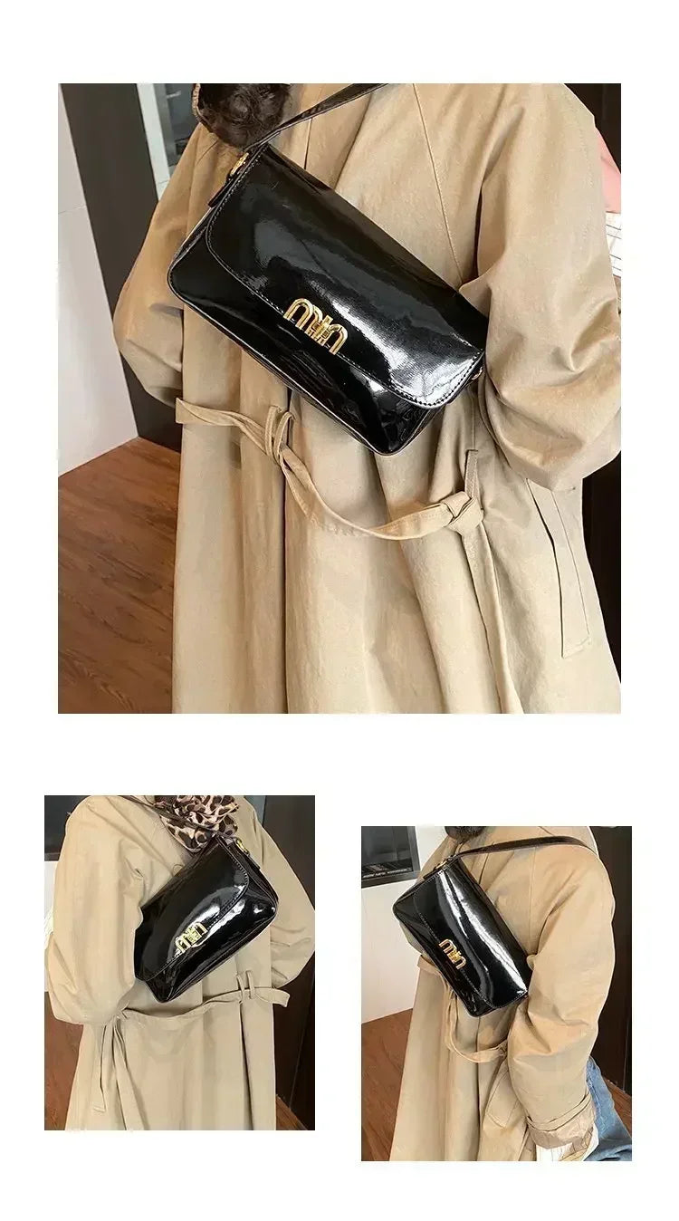 Classic Designer Leather Handbag For Women Crossbody Shoulder Bag Elegant Ladies Tote Purse Luxury Brand