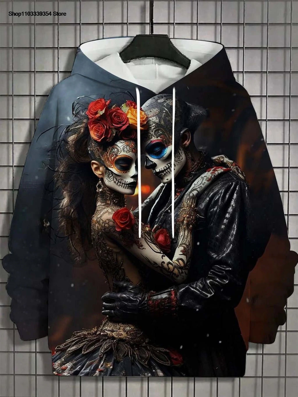 Women's Hoodie for Girls Autumn Fashion Men's Long Sleeve Tops Casual Women Clothes Horror Undead Woman Pattern 3D Unisex Tops