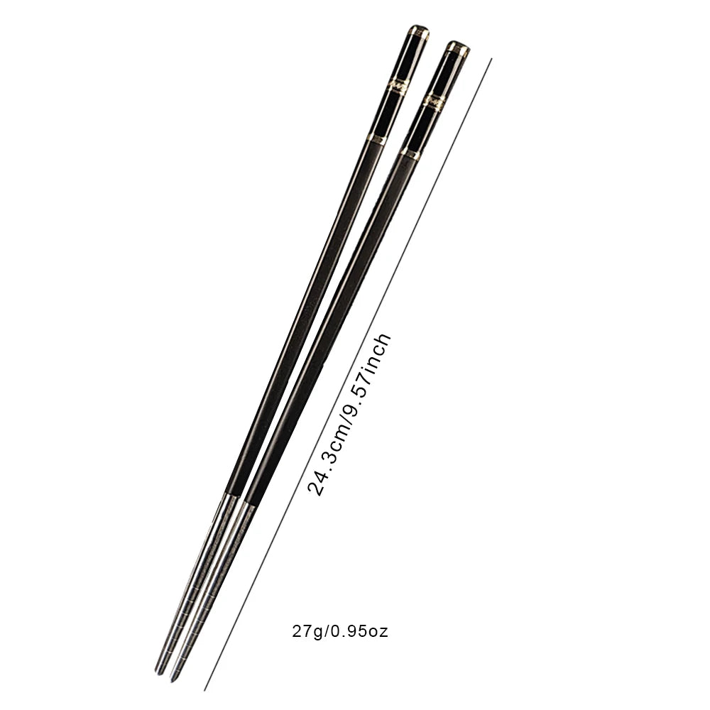 2-8 Pairs Alloy Chopstick Reusable Non-slip Sushi Food Chop Sticks Chopsticks Metal Chinese Chop Stick Tableware Kitchen Gadgets