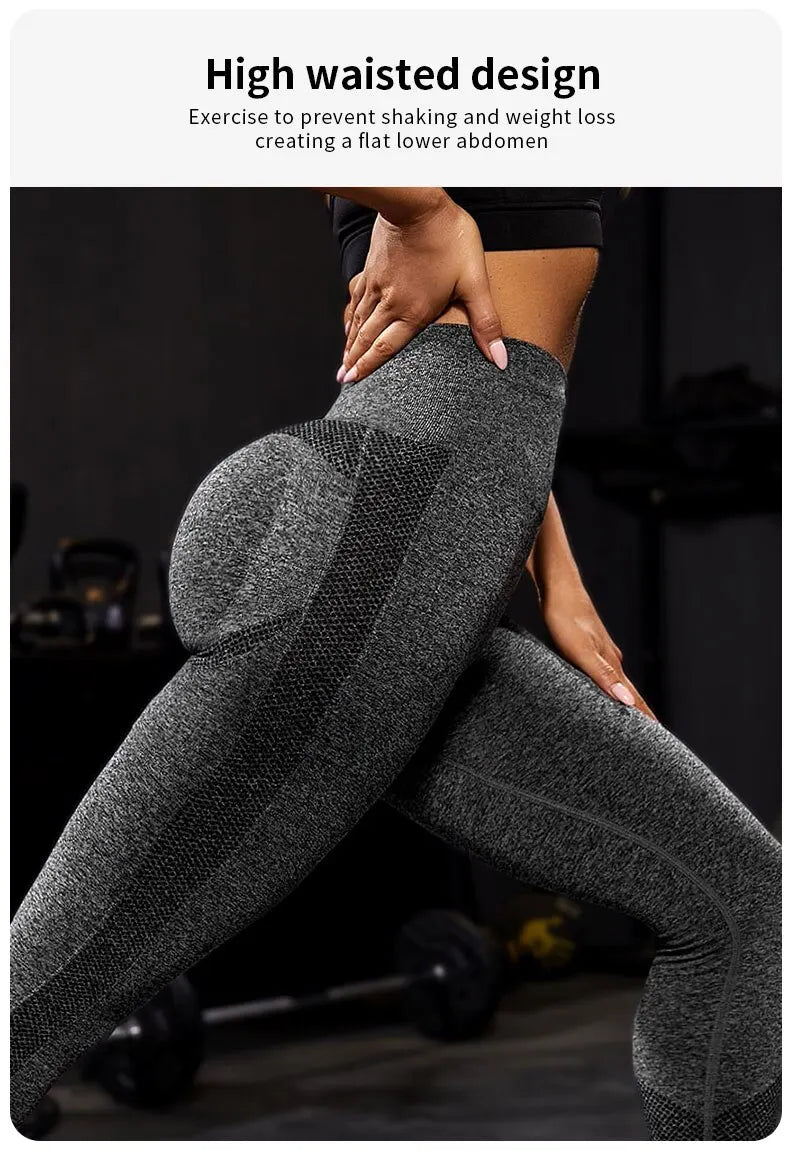 Yoga Sport Women Fitness Seamless Workout Leggings Fashion Push Up Leggings Gym Women Pants