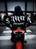 Men Street Reflective Hoodie Y2k Style Gothic Long‑sleeve Pullover Hooded Sweatshirt Loose‑fit Motorcycle Rider Night Outing New