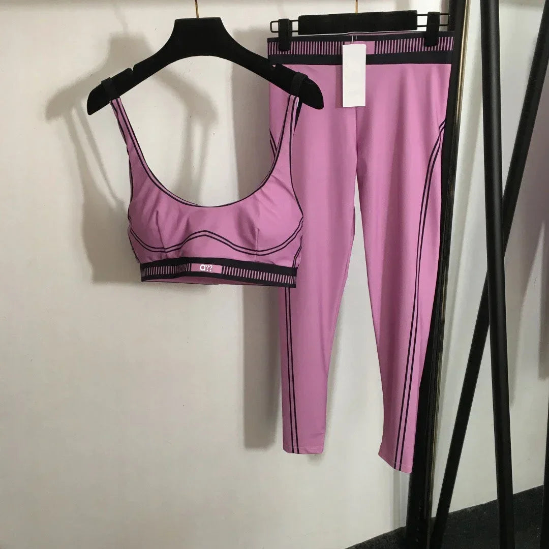 2026 Summer New Yoga Sports Suit Sling Vest Elastic Small Foot Leggings