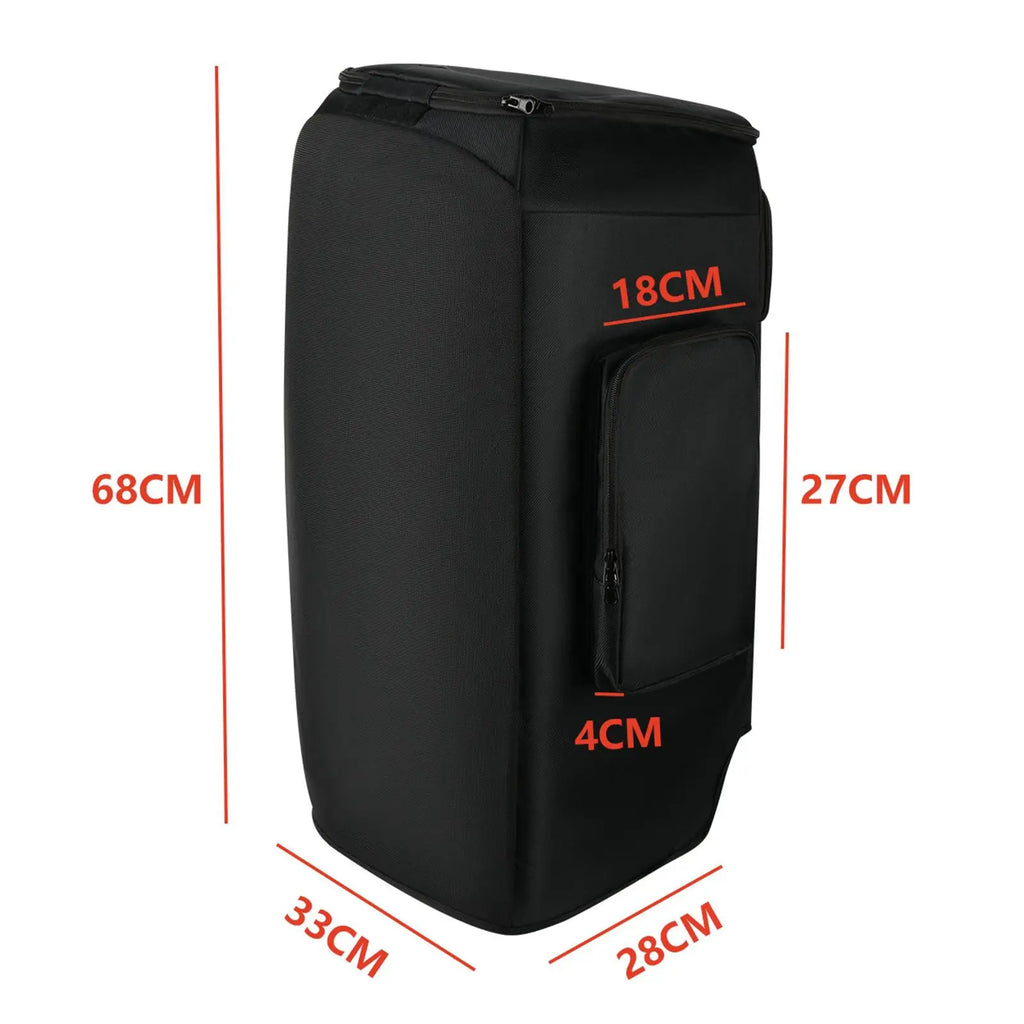 Speaker Protective Cover Case Nylon Fabric with Side Pockets, Impact Resistant suitable for Stage 320, Black