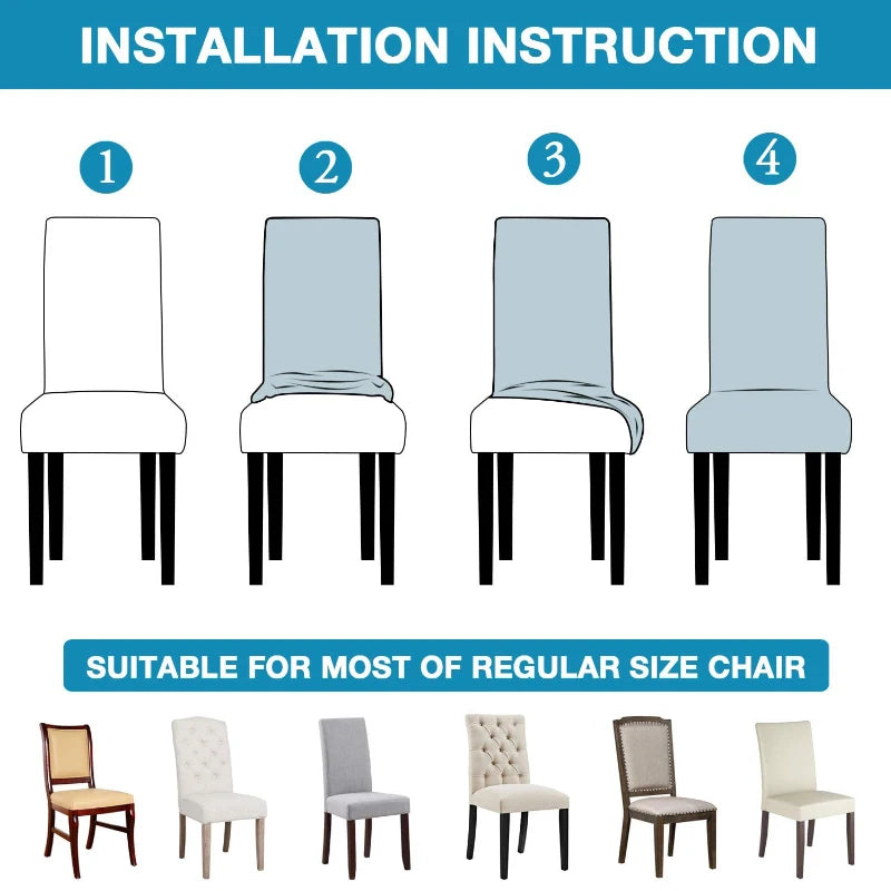 Stretch Dining Chair Covers Feature Textured Checked Jacquard Fabric Parsons Chair Slipcover Thick Chair Protectors