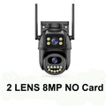 6K 12MP ICSEE Wifi Security Camera 3 Lens Dual Screen 8X Zoom Outdoor Waterproof Color Night Vision IP66 Surveillance Camera