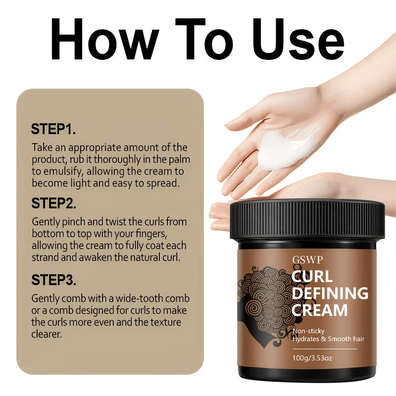 GSWP Curl Cream, Containing Castor Oil. Creates Perfect Curls With Added Bounce. Twists and Afro Styles. 100g/200g