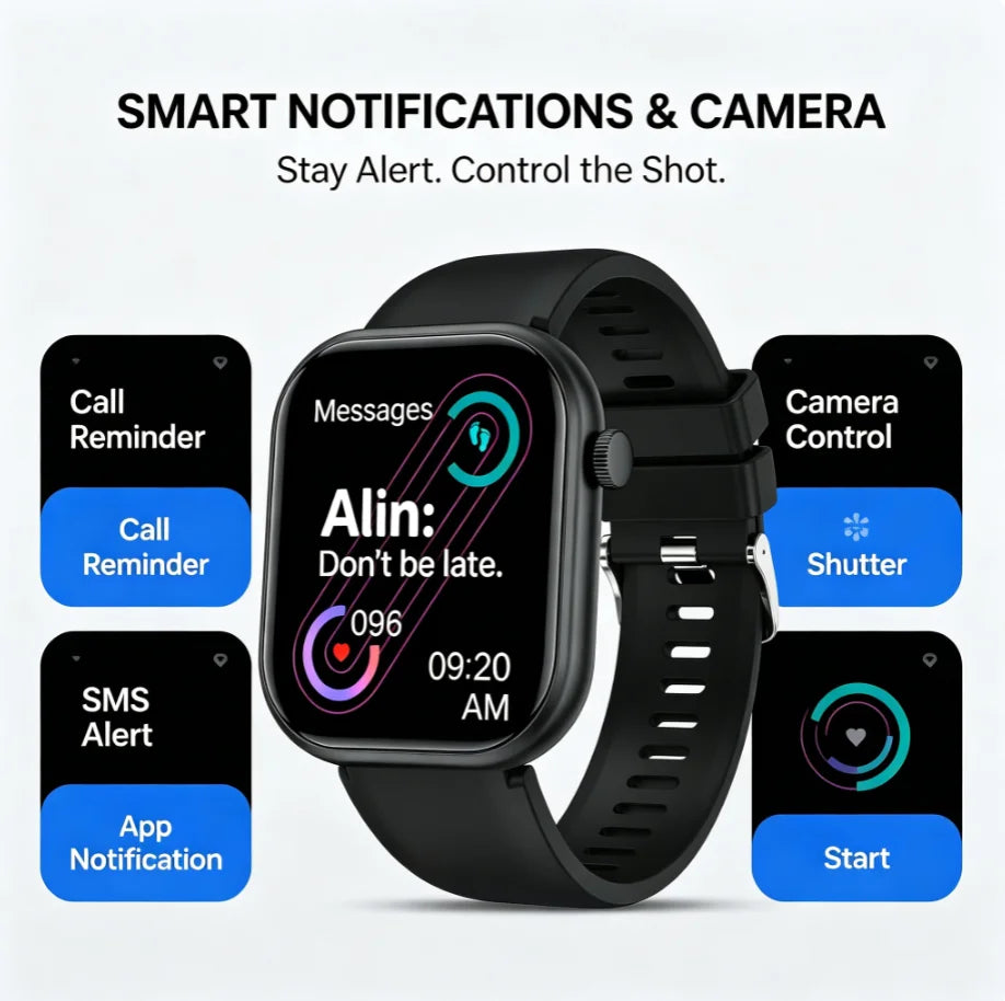 Smartwatch (Answer/Make Call), Smartwatch for Women Men, 100+ Sport Modes, Fitness Activity Tracker Pedometer, Smart Watches for Android Iphone, Gift for Family