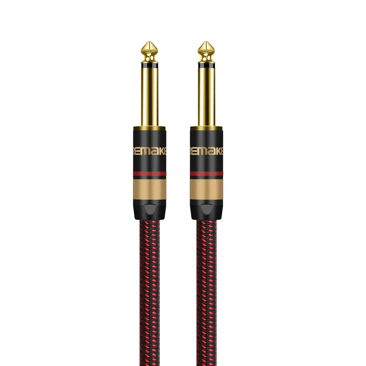 DREMAKE Premium 6.5mm to 6.5mm Guitar Audio Cable Mono 6.35mm Quarter Inch Male to Male Instrument Patch Cord for Bass E-Piano