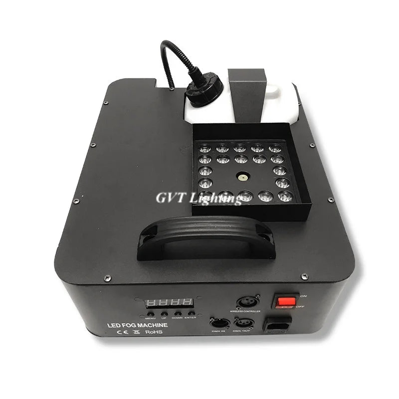 New Arrival 1500W DMX LED Fog Machine Pyro Vertical Smoke Machine 24x9W Professional Fogger For Stage Equipment