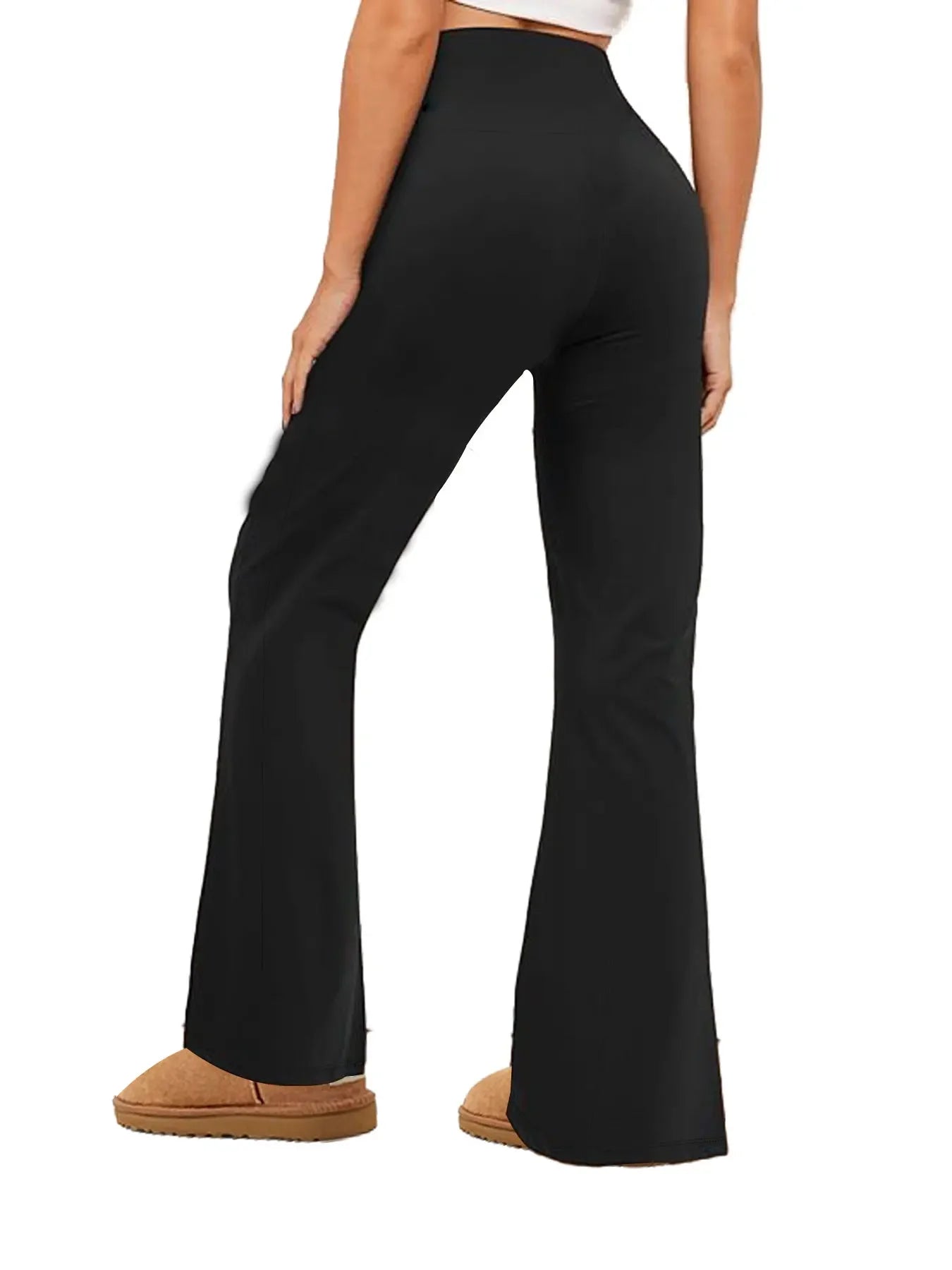 High Waisted Fleece lining Flare Leggings for Women - Super Soft Pants with Tummy Control, Perfect for Yoga Practice