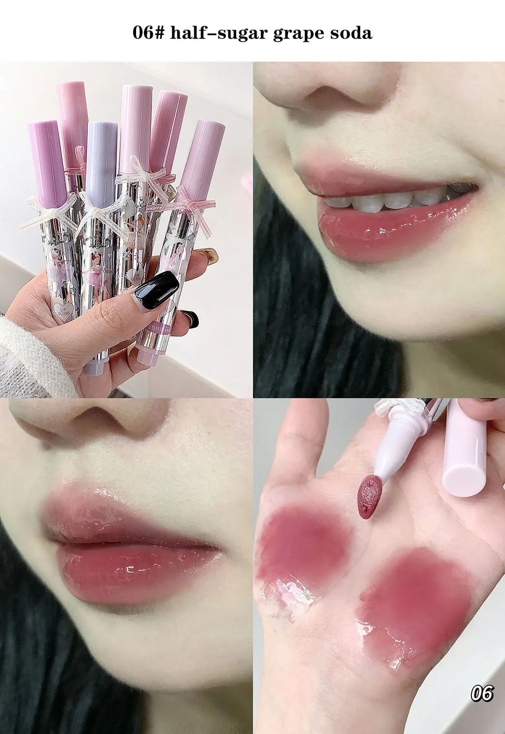 Halo-dyeing Tinted Lip Gloss Crystal Jelly Moisturizing Waterproof Mirror Water Glass Lip Gloss Transparent Color Cosmetics Gift