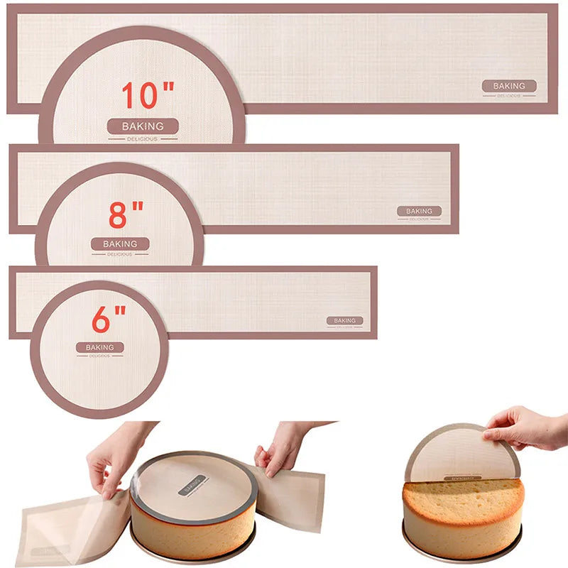 Silicone Baking Mat For 6, 8,10 Inch Cake Pan Heat-resistant Round Baking Mat Silicone Baking Mat For Cake Oven Kitchen Gadgets