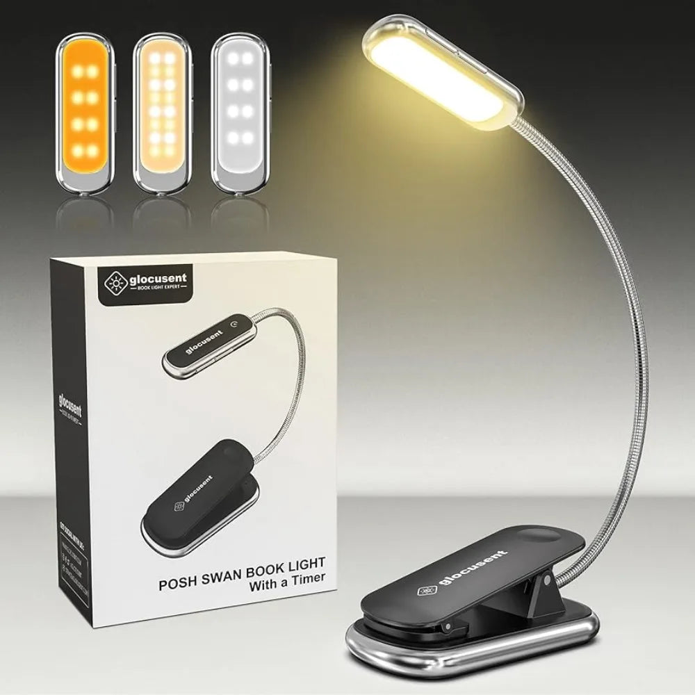 16 Led Posh Premium Mini Book Light Usb Rechargeable Reading Light Eye Caring Mini Clip on Book Lamp Study Read Night Light Lamp