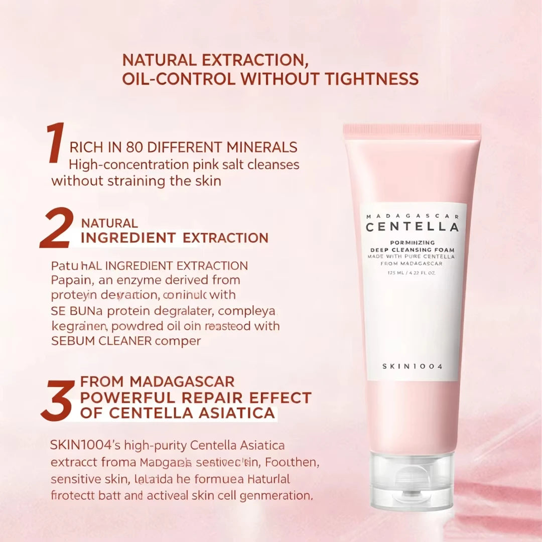 SKIN1004 Korean Skincare Centella Poremizing Travel Kit Sensitive Skin Soothing And Pore Care Set Cleanser Toner Ampoule Cream