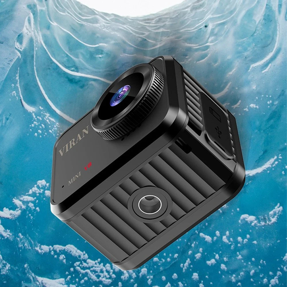 VIRAN MINI V8 Action Cam Ultra HD Bicycle Helmet Camera 145 ° Wide Angle Mini Car Dash Cam Waterproof Video Recorder Sports DV