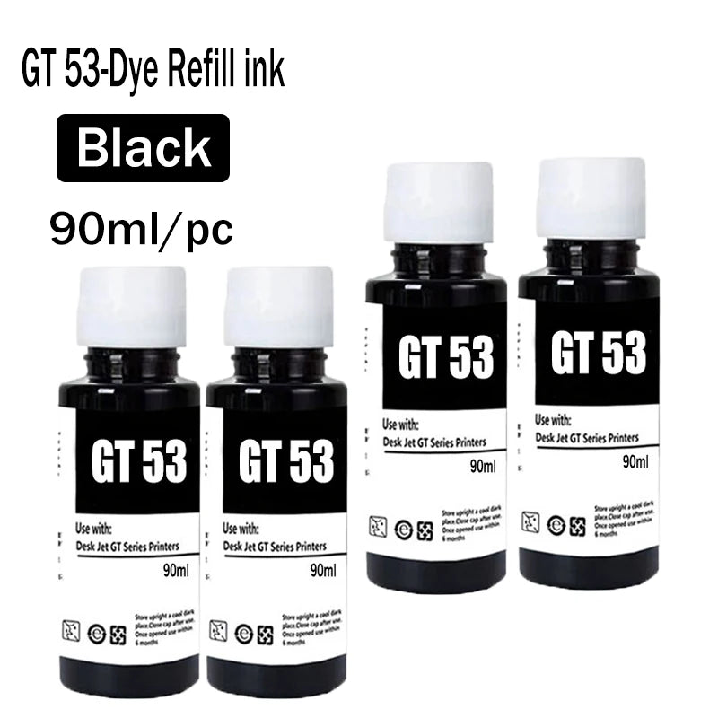 GT-52 GT-53 gt52 gt53 Refill Ink For HP GT5820 GT411 GT582 GT410 518 519 510 531 672 726 755 798 Printer Refill Dye Ink
