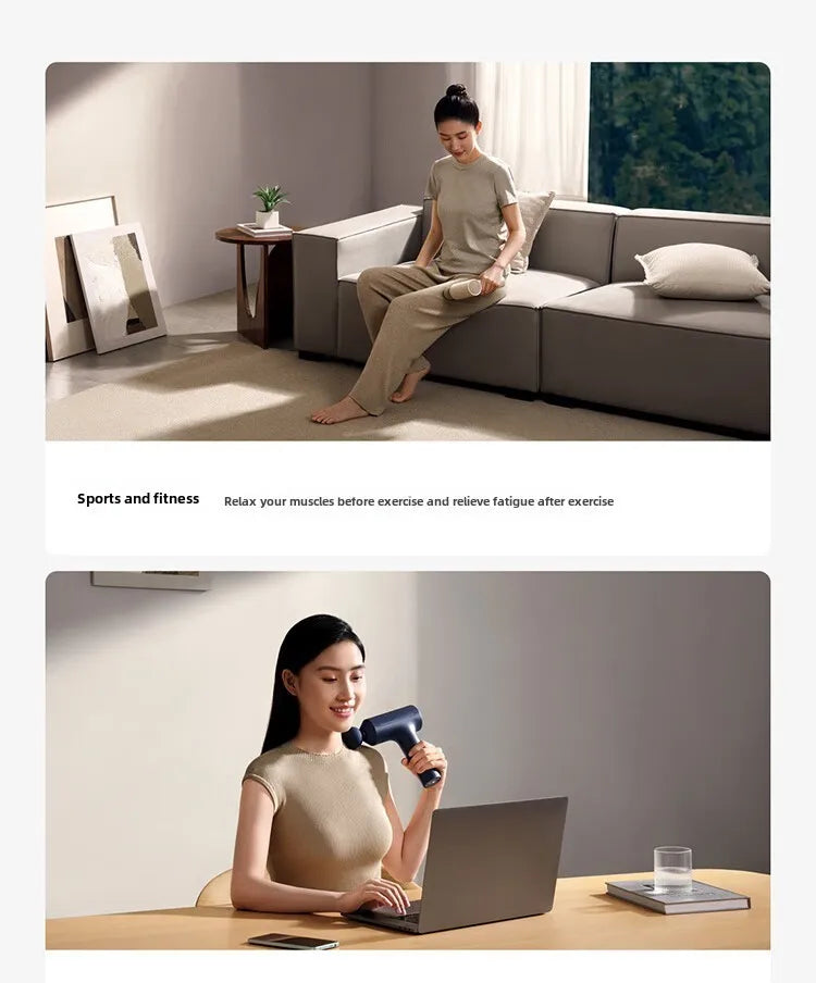 Mijia Fascia Gun 3 Muscle Massage Gun Dual Mode 3 Massage Heads 25KG Thrust Shoulder and Neck Relaxation Massage Driver
