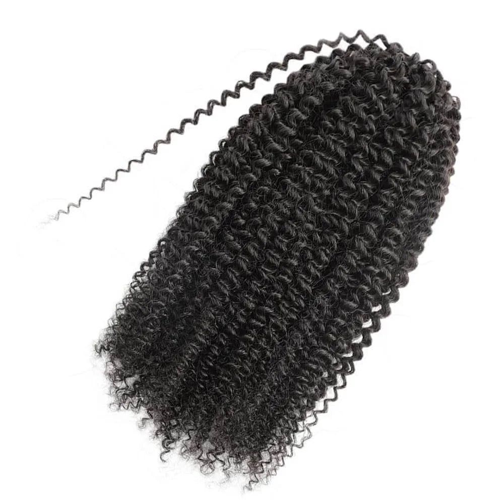 3rd Generation Afro Kinky Curly Crochet Human Hair Extensions 7 Packs Pre Separated Knotless 100% Human Hair Crochet Extension