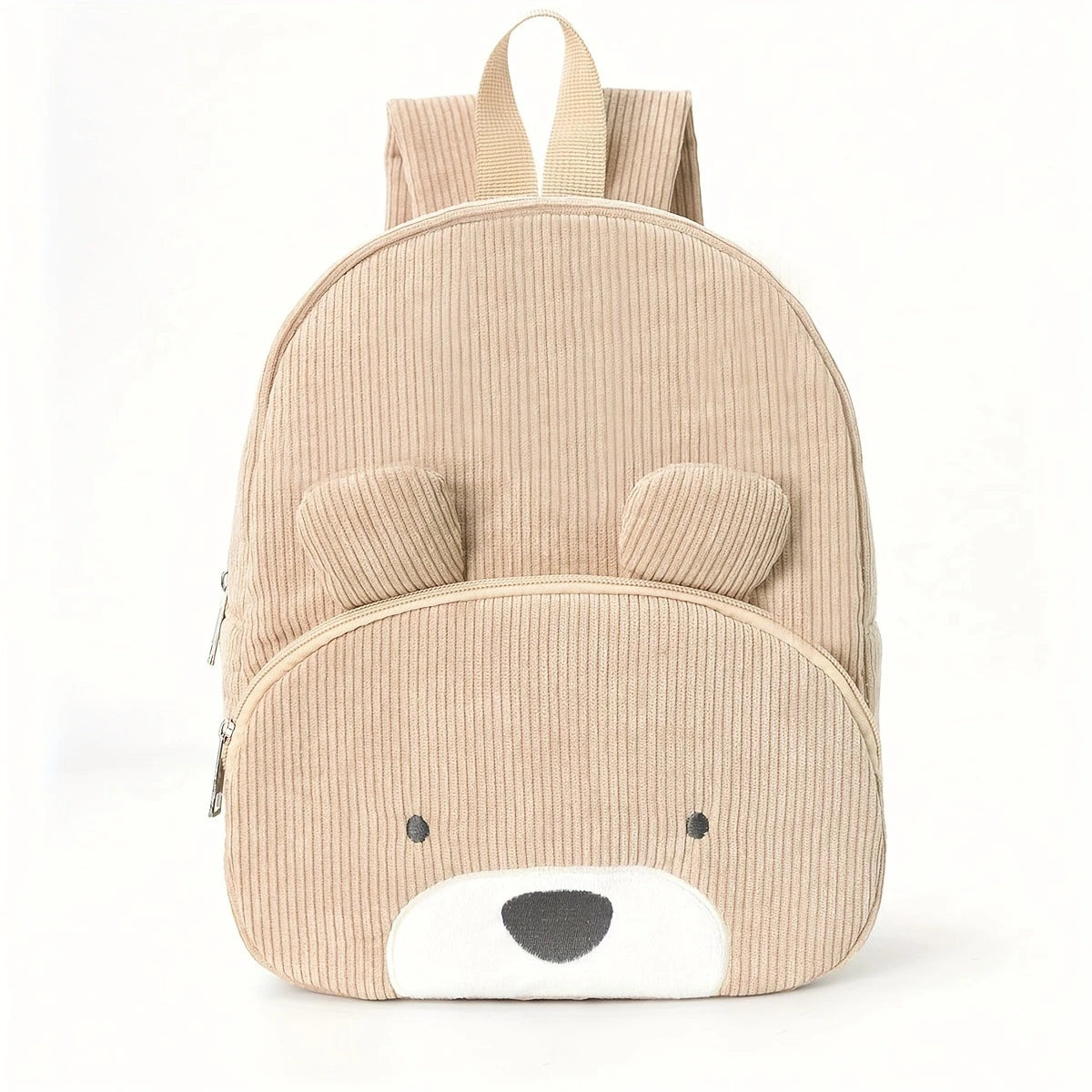 Personalized Name Embroidered Kids Backpack Pastel Corduroy Toddler Bag Soft Ribbed Fabric School Pack Cute Kindergarten Gift