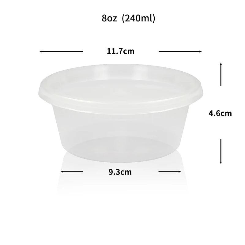 10Pcs Food Storage Box With Lid Clear Food Grade BPA-Free Freezer Microwave Safe Meal Prep Deli Takeaway Food Packing Container
