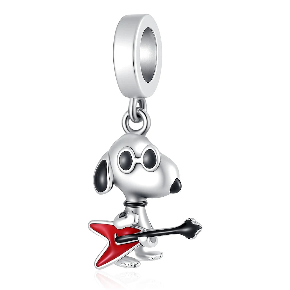 Cartoon 925Silver Balloon Dog, Red House, Watermelon Dog Male and Female Pendant,Fit Bracelet DIY Jewelry for Girls and Children