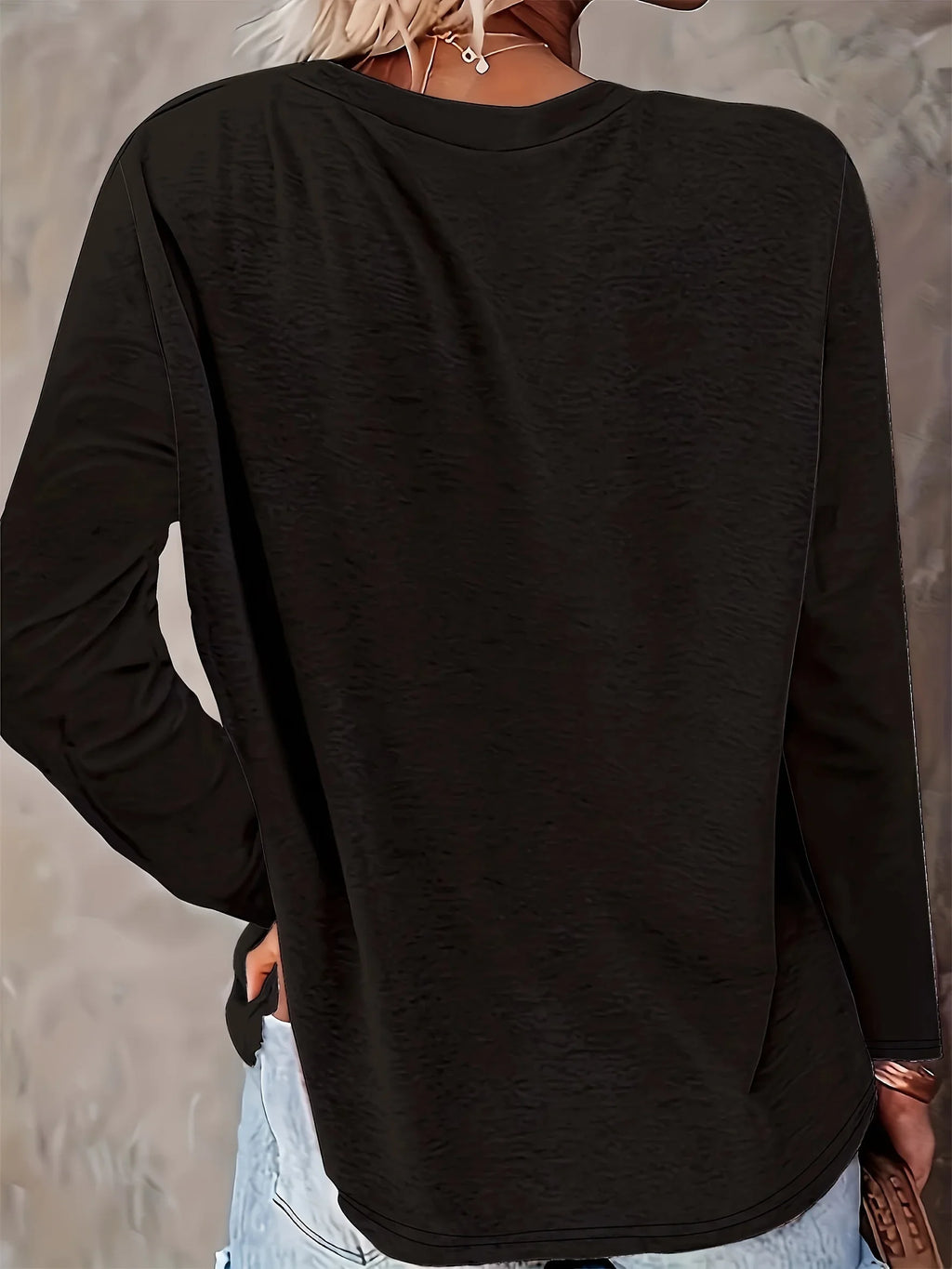 100% pure cotton women's spring and autumn casual fashion long sleeved portrait graphic printed round neck T-shirt