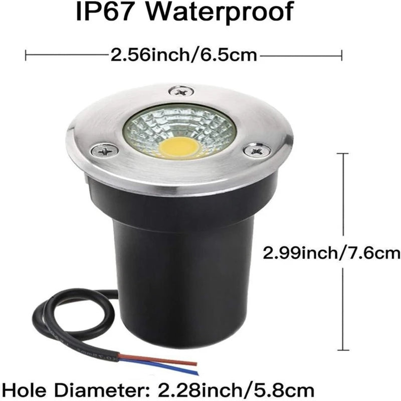 5W 10W 12W 15W Led Garden Underground LampsOutdoor IP67 Waterproof Buried Garden Path Spot Recessed Underground Light Warm White