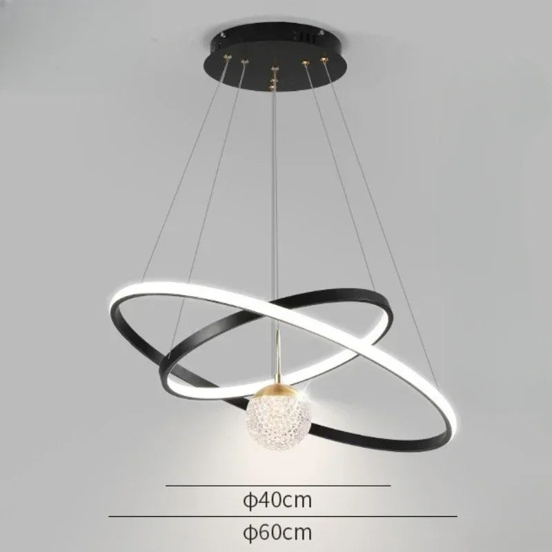 Modern Led Lights Dining Room Decor Chandeliers Simple Ring Living Bedroom Lights Home Indoor Lighting Decorative Pendant Lamps