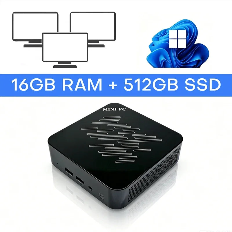 2026 Mini Gaming PC Intel i9-10980HK i3-6100U 16GB 32GB RAM 1TB SSD WiFi 6 BT5.2 4K Mini Desktop Host