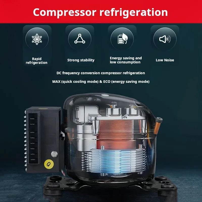 35L Car Fridge, 12V/24V Portable Refrigerator with APP Control, Compressor Cooler for RV/Truck/Camping, -20℃~20℃, Freezer