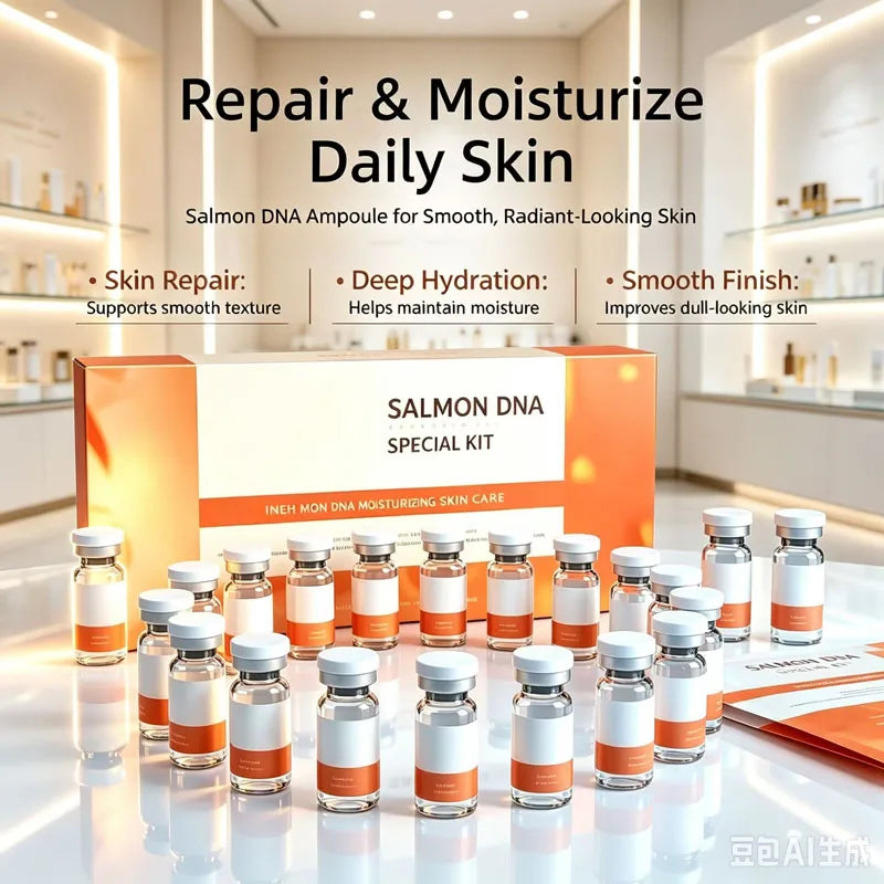 Professional Korean Salmon DNA Gold Ampoule Skin Booster Serum Meso BB Cream Glow Beginner Starter Rejuvenation Face Care