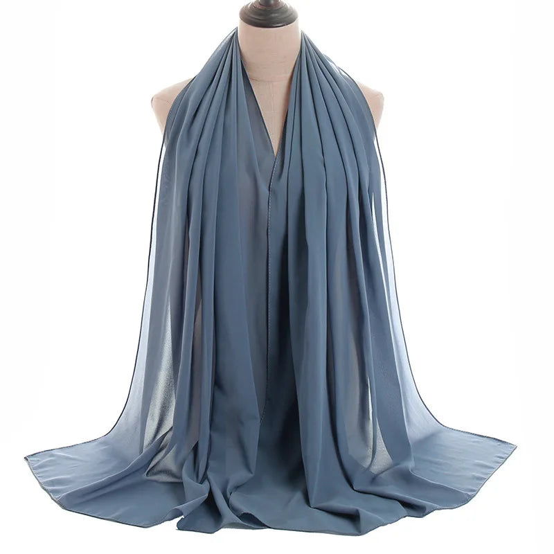 Ramadan Islamic Instant Bubble Chiffon Shawl Scarf Lady Head Wrap Women Hijabs Scarves Bufandas Muslim Veil Hijab Snood 180*70cm