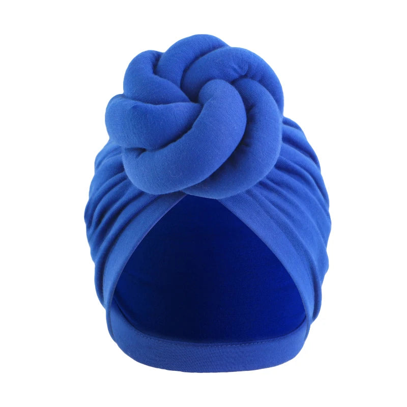 Women's Fashion Turbans New Large Plate Flower Knotted Turban Cotton Chemo Cap Headscarf Beanie Hat Headwear Turbante Mujer