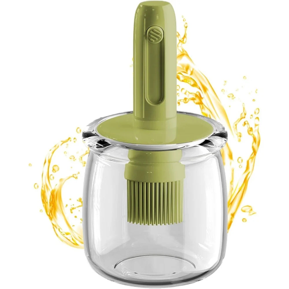 Cooking Oil Dispenser， Lightweight Vinegar Bottle Detachable Brush Cooking Tool Sauce Storage Holder Kitchen Gadgets For