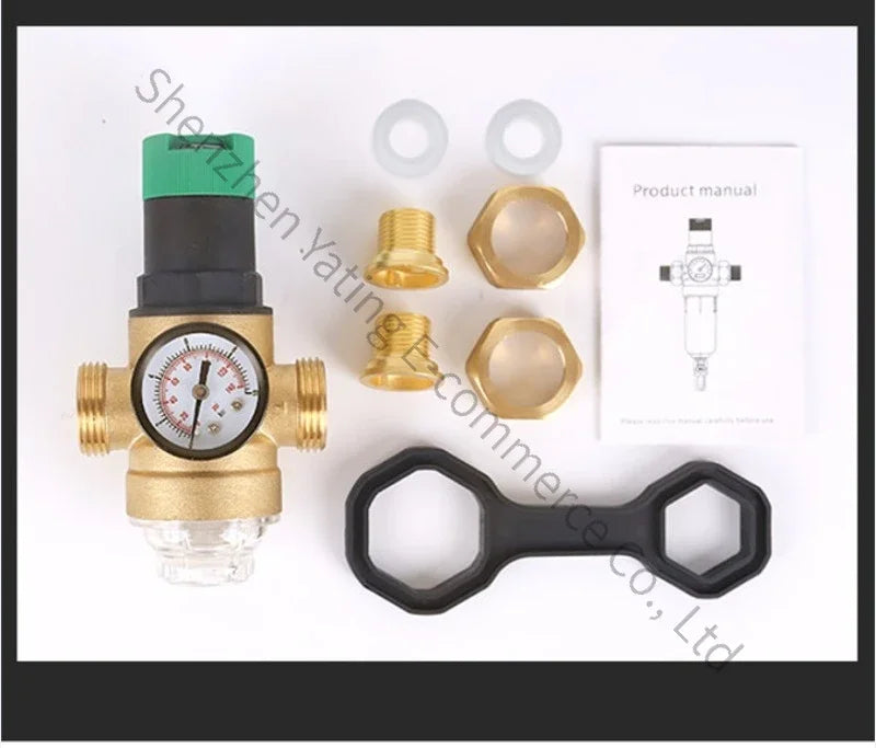 2026　DN15 Pressure Reducing Valve Brass Double Union Pipe Factory Water Pressure Reducing Pressure Stabilizing