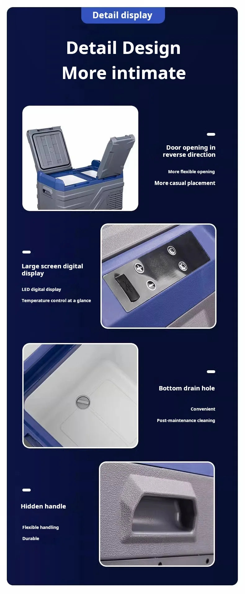 35L Car Fridge, 12V/24V Portable Refrigerator with APP Control, Compressor Cooler for RV/Truck/Camping, -20℃~20℃, Freezer