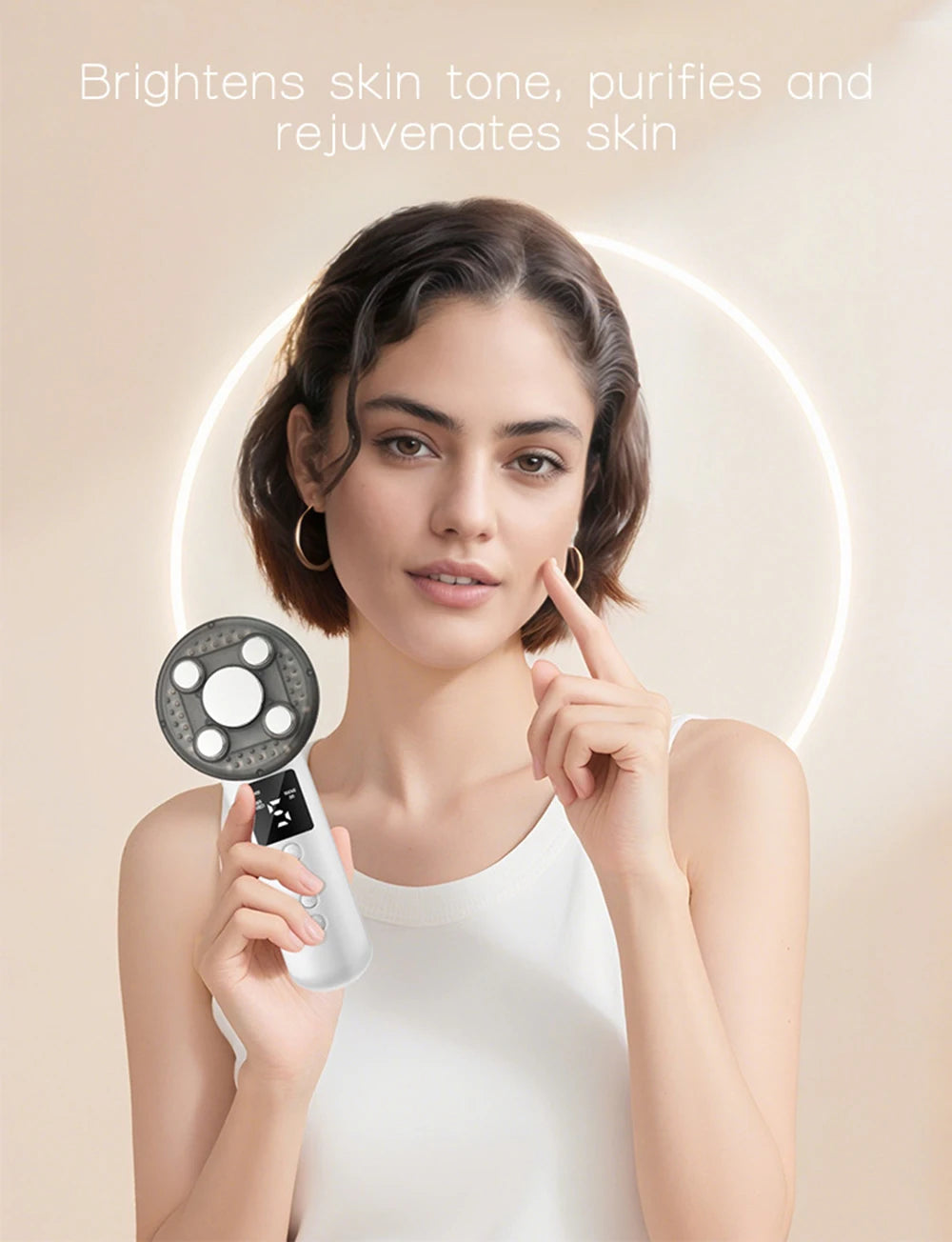 3 IN 1 EMS Ultrasound Machine Body Slimming Vibrating Massager Anti-Cellulite Fat Burner Facial RF Infrared EMS LED Light Device