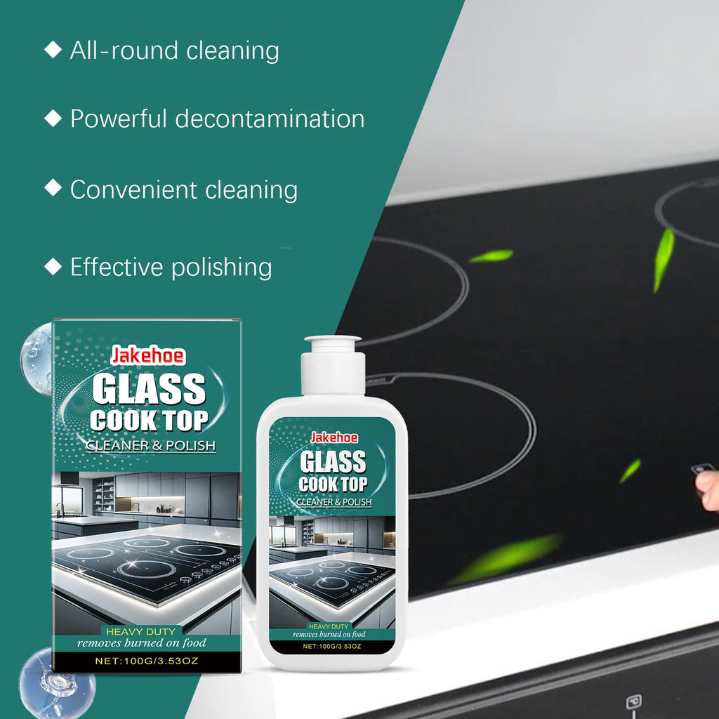 Glass Cooktop Cleaner Polish Ceramic Induction Stovetop Cleaning Burnt Food Remove Household Kitchen Glass Surface Stove Cleaner