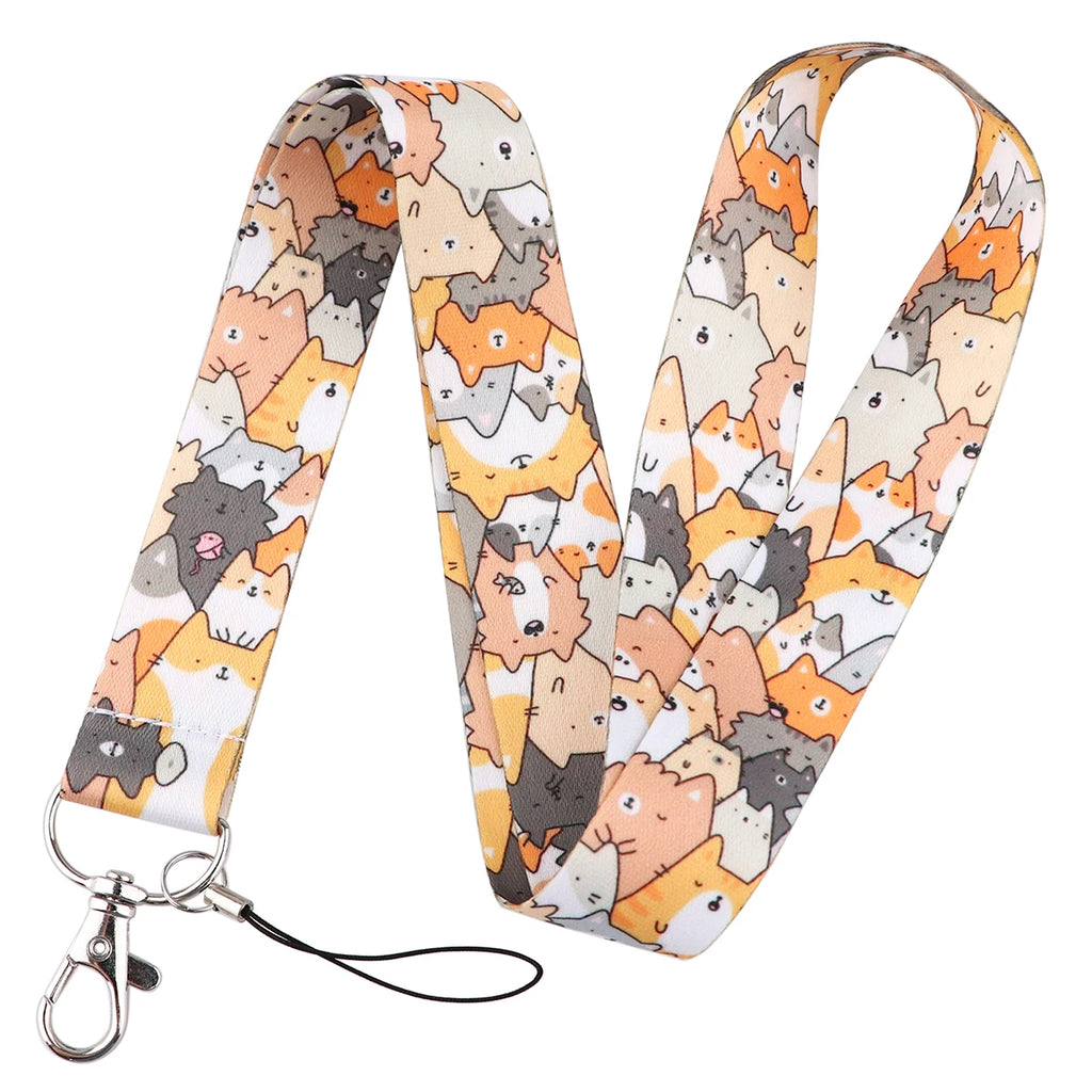 100 Designs Cute Art Lanyard for Keys Chain Badge Holder ID Credit Card Pass Hang Rope Lariat Mobile Phone Charm Accessories